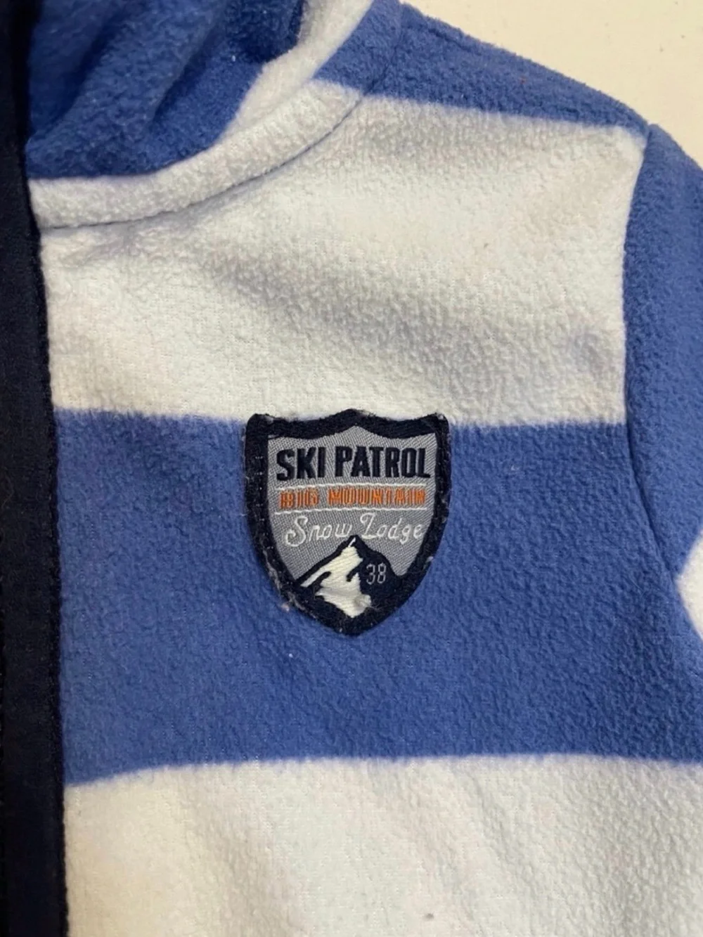 Carter’s 18M Blue & White Striped Ski Patrol Fleece Jacket